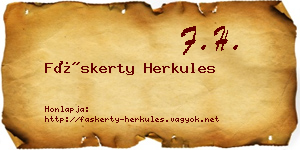 Fáskerty Herkules névjegykártya